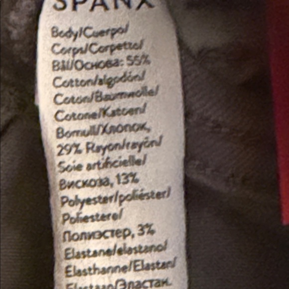 Spanx Dune Grey Stretch Twill High Rise Ankle Skinny Cargo Pants Size Medium - Picture 8 of 8